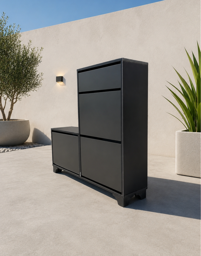 جاکفشی مدل داشبوردی عمق 25 طراحی مینیمال کشو دار نشیمن دار