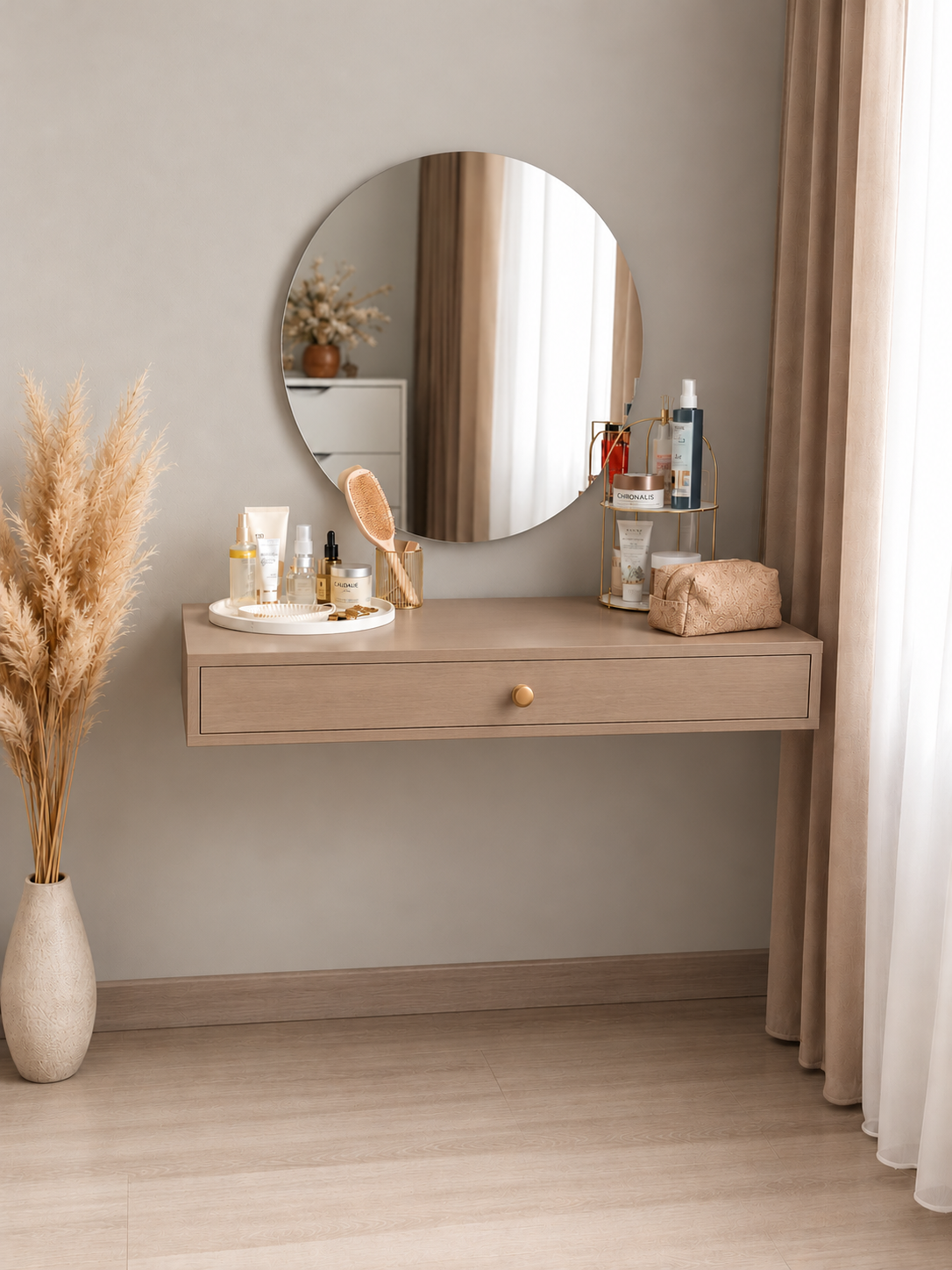 میز آرایش دیواری عرض 90cm